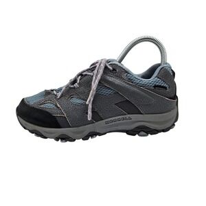 Merrell Waterproof Shoes Womens Size 5 Gray Blue‎ Athletic Hiking Trail Comfort